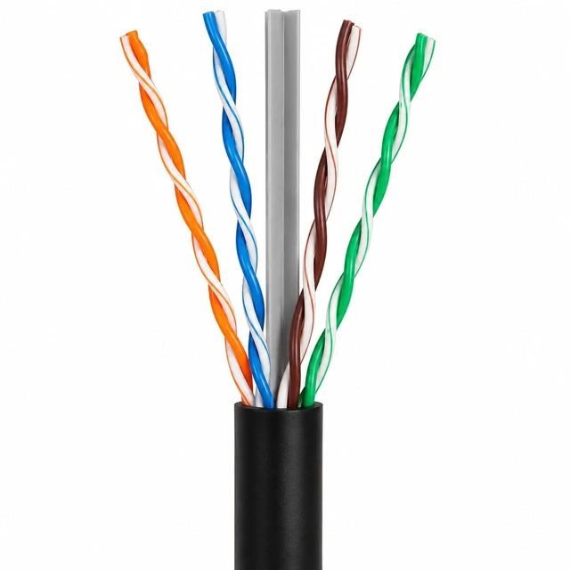 Alt view image 2 of 6 - Elite Cat6 Indoor/Outdoor Ethernet Cable - 23AWG, 500ft, 600MHz, CMR/Riser + CMX/Outdoor, 5+ dB, High Performance, Poe++, UL Listed, LP Rated - Black