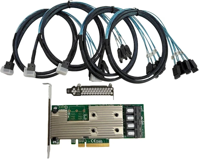 Main image of 9305-16i SAS9305-16i 12Gbs 4 Port HBA Card 4*SFF-8643-SATA Cable