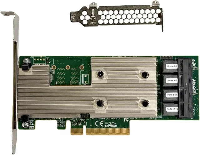 Alt view image 3 of 6 - 9305-16i SAS9305-16i 12Gbs 4 Port HBA Card 4*SFF-8643-SATA Cable