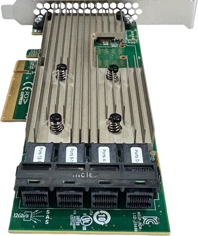 Alt view image 6 of 6 - 9305-16i SAS9305-16i 12Gbs 4 Port HBA Card 4*SFF-8643-SATA Cable
