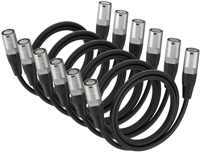 Main image of Ethercon Cable, Shielded Cat 5e Ethernet Cable Compatible with EtherCON RJ45 Connectors in Silvery for Professional Audio, Video and Networking Applications (6, 3.3FT)