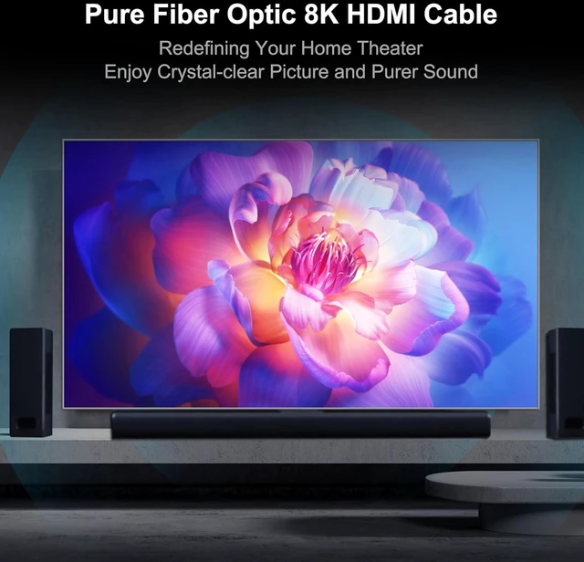 Alt view image 7 of 7 - RUIPRO 8K HDMI 2.1 Detachable Fiber Optic Module, 4K@120Hz HDR10