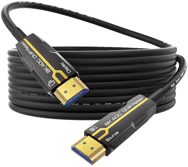 Main image of Plenum Rated HDMI 2.1 Cable(CMP) 100FT 8K - Fiber Optic, High Speed 48Gbps