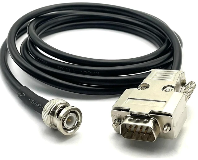 Main image of DB9 RS232 Male to BNC Male Specially Made Flexible Signal Cable, Serial Port DB9 to BNC Male Computer Video Cable 1Meter