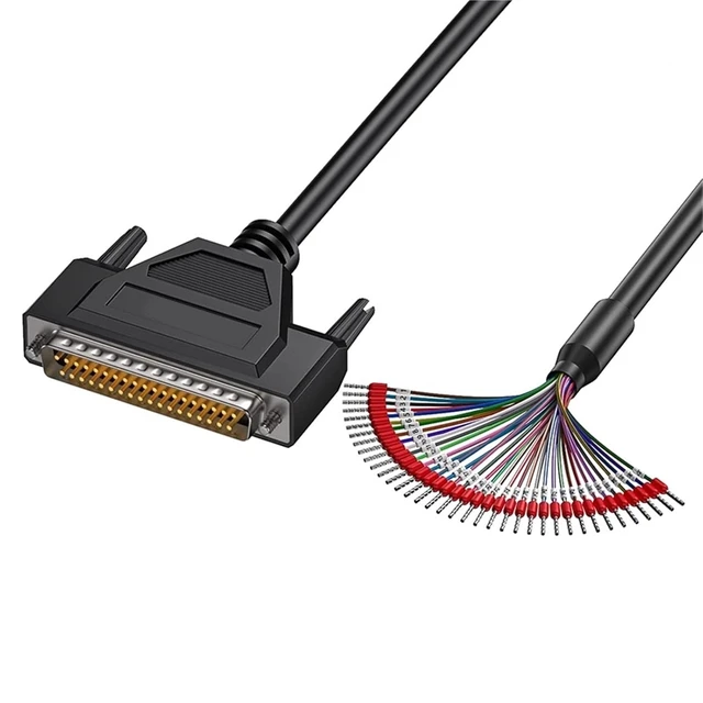Alt view image 2 of 7 - 1Pcs DB37 DB44 Single Head with Number Tube Parallel Port Cable 37pin Double Shielding Male Female 44pin 26AWG Connector 3/5/10M(DB44 Female,1.5m)