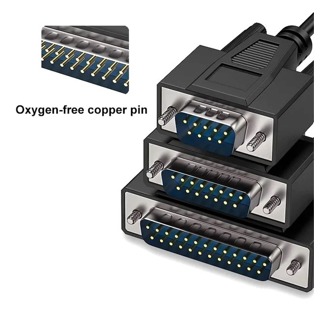 Alt view image 6 of 7 - 1Pcs DB37 DB44 Single Head with Number Tube Parallel Port Cable 37pin Double Shielding Male Female 44pin 26AWG Connector 3/5/10M(DB44 Female,1.5m)