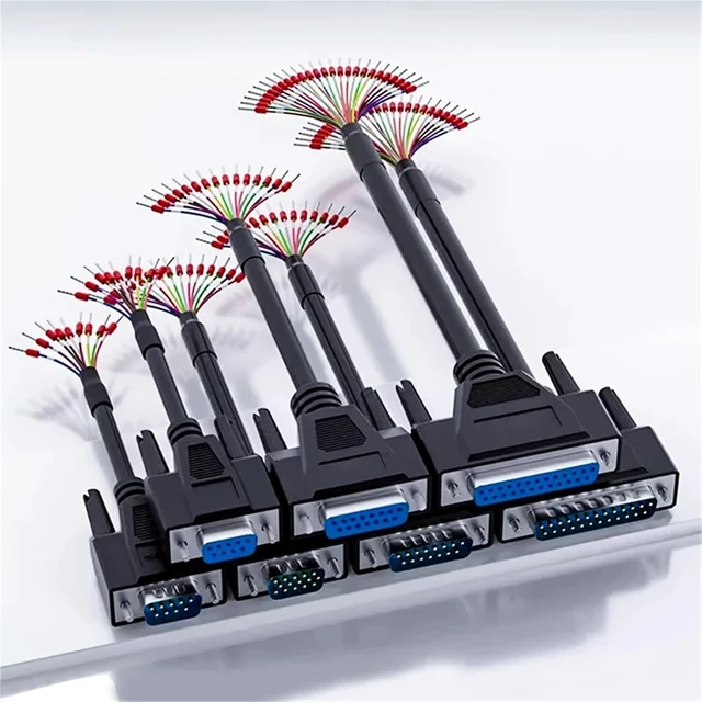 Alt view image 7 of 7 - 1Pcs DB37 DB44 Single Head with Number Tube Parallel Port Cable 37pin Double Shielding Male Female 44pin 26AWG Connector 3/5/10M(DB44 Female,1.5m)