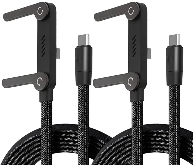 Main image of 2-in-1 Invisible Holder Charger Cable Fast Charging Cord with Built-in Phone Stand, 240W Super Fast Charging Cord with Built-in Folding Phone Stand, Type-C Cable for iPhone Gaming (3PCS)