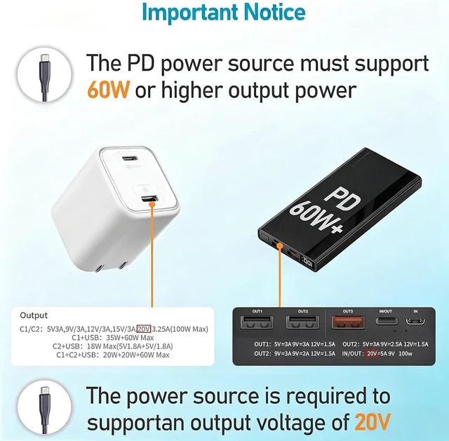 Alt view image 4 of 7 - Starlink Mini Cable - USB C to DC Power Cable 16AWG USB Type-C Charging Cord for Star Link Mini with 65W PD for Reliable Indoor and Outdoor Waterproof (10M/32.8FT)