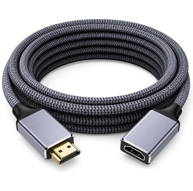 Main image of HDMI Extension Cable 30ft/9m, Male to Female Extender, 4K@60Hz 18Gbps Braided Cord with HDR and ARC for TV, Monitor, Projector, Laptop and Gaming Console