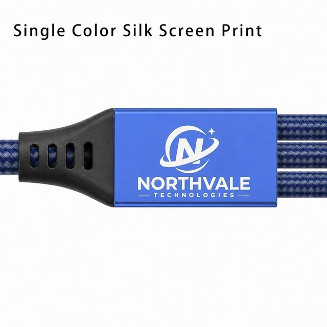 Alt view image 3 of 7 - Custom Logo 3 in 1 Charging Cable Bulk, Tech Swag for Corporate Gifts