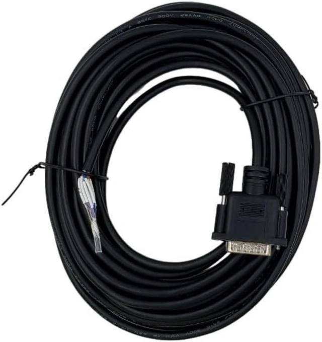 Alt view image 3 of 5 - Compucableplususa.com Best Industrial Serial DB15 D-Sub15 Pin RS232 Serial Cable with Bare Wire - 28 AWG with Black PVC Jacket