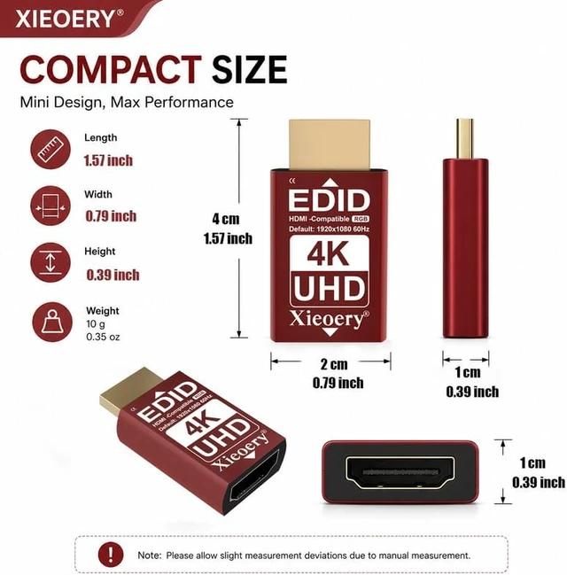Alt view image 7 of 7 - 4K HDMI EDID Emulator 3840×2160 24/30/60Hz, Dummy HDMI Plug for Remote Desktop, Headless Servers, GPU Rigs, KVM, Industrial PCs, Stable Signal Output & Multi-Resolution EDID Support-10pack