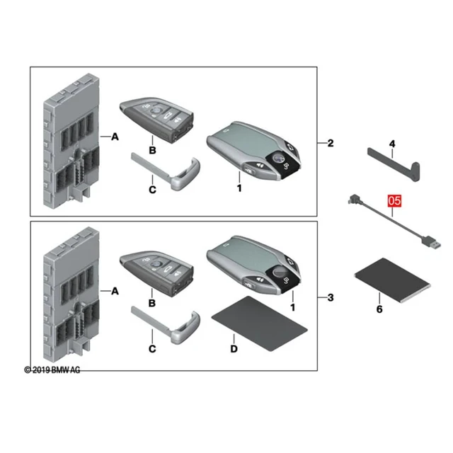Alt view image 4 of 7 - AD LCD Smart Car Key Charging USB Data Cable for BMW G14 G15 G16 8series 2018-2025