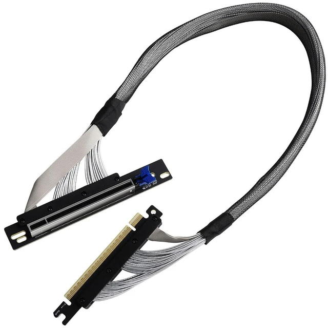 Main image of PCIe Gen5 x16 Riser Cable 500mm(19.7Inch) 32GT/s per Lane GPU Extension for Vertical Mount PC Build