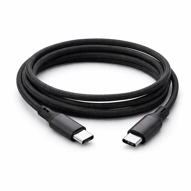 Alt view image 4 of 6 - ZINEN USB-C to USB-C Cable Compatible with iPhone 15 and Android, 5 Feet, Black, Nylon Braided, Fast Charging 3A (50)