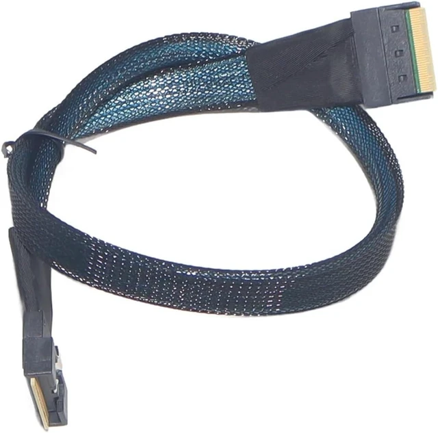 Alt view image 4 of 5 - Anti Oblique Insertion SlimSAS SFF-8654 8i to SlimSAS 8i (SFF-8654) 8X 4.0 Cable for Server High-Speed Connection Cable(50cm)