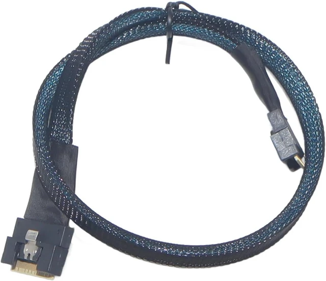 Alt view image 2 of 5 - Anti Oblique Insertion SlimSAS SFF-8654 8i to SlimSAS 8i (SFF-8654) 8X 4.0 Cable for Server High-Speed Connection Cable(50cm)