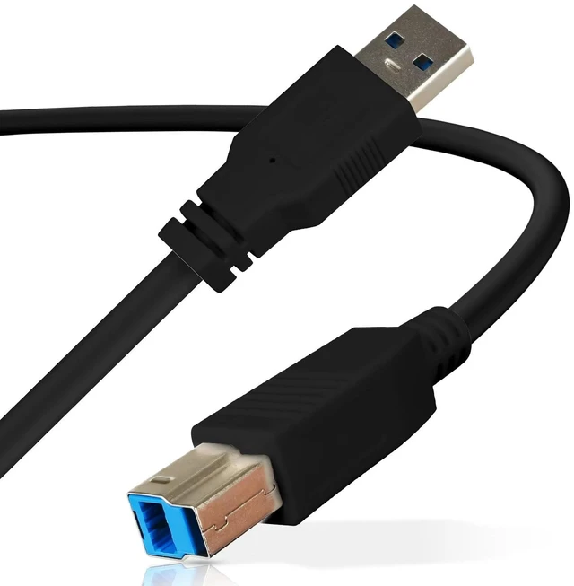 Main image of USB 3.0 Cable,3-Pack/3.3 Foot USB-A to USB-B 3.0 Cable, 5Gbps High-Speed, Black(Black)