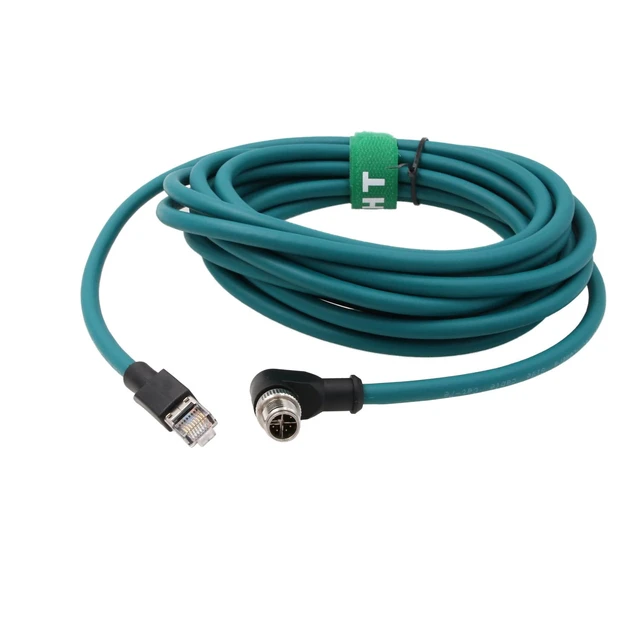 Alt view image 2 of 7 - Camera Sensor M12 Ethernet 8 Pin X-Coded RJ45 Cable CAT7e for Cognex Basler Baumer Keyence Industrial Automation Control PLC, Right Angle High Speed 30M