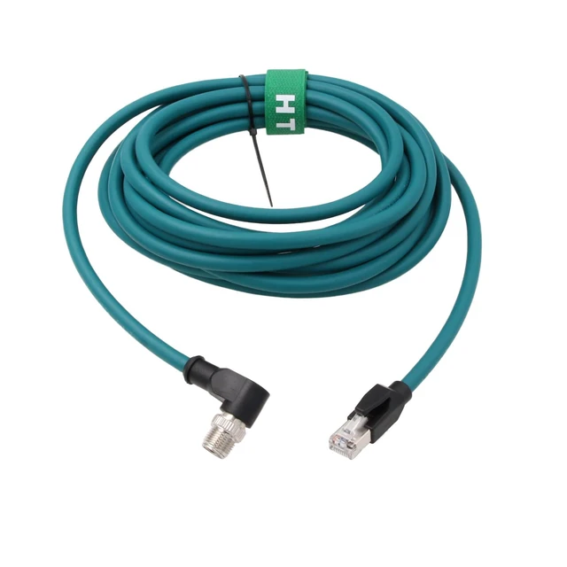 Alt view image 7 of 7 - Camera Sensor M12 Ethernet 8 Pin X-Coded RJ45 Cable CAT7e for Cognex Basler Baumer Keyence Industrial Automation Control PLC, Right Angle High Speed 30M