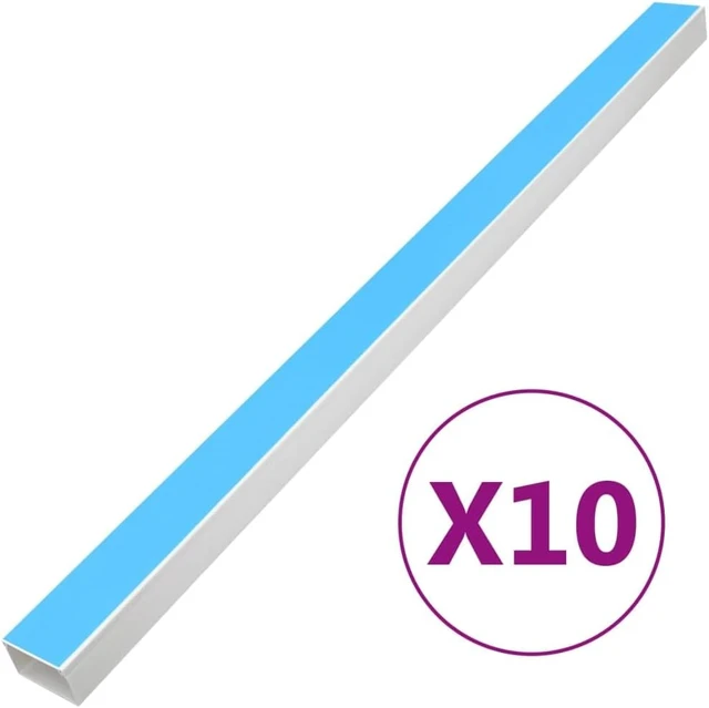 Alt view image 2 of 7 - PVC Cable Trunking Self-Adhesive 32.8ft, 2.4x1.6 Inch Cable Cover for Wall, Floor, Ceiling, Cuttable and Paintable Cord Concealer for Home and Office