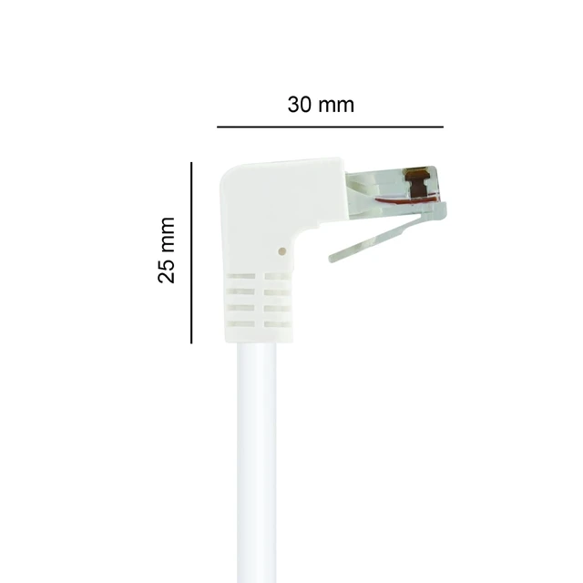 Alt view image 5 of 7 - Metronic, CAT5e 90 Degree Angled RJ45 UTP Ethernet Cable, 1Gbps, Gold Connectors, Ideal for Computers, Smart TVs, Games Consoles (5m)