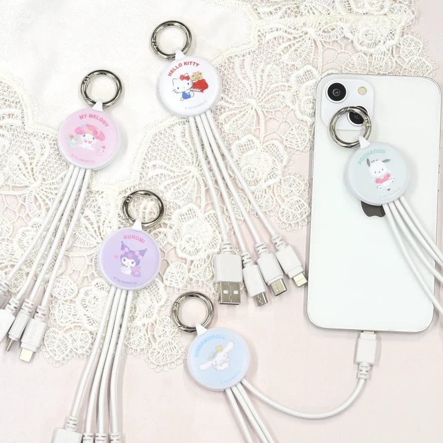 Alt view image 6 of 7 - Gourmandise Sanrio Multi Charging Cable, My Melody SANG-297MM