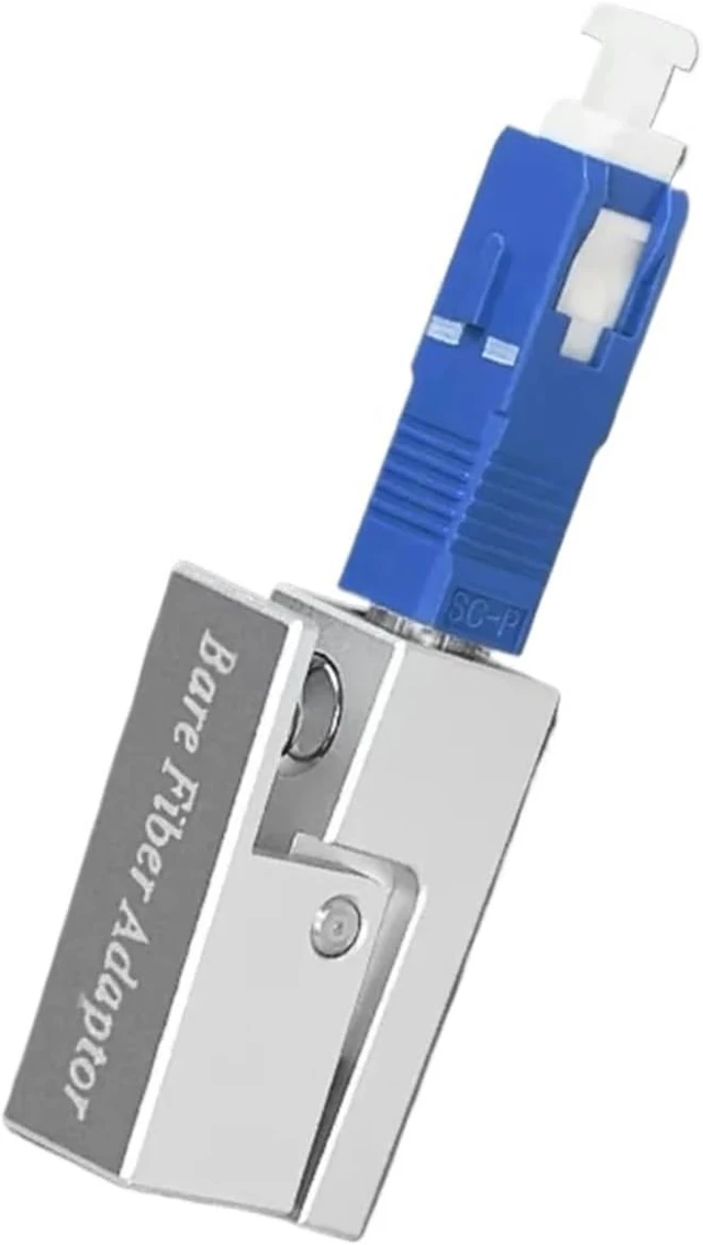 Alt view image 2 of 7 - Bare Fiber Optic Coupler FC SC LC ST UPC Flange Adapter OTDR Measuring Fiber Optic Connector (Beige)