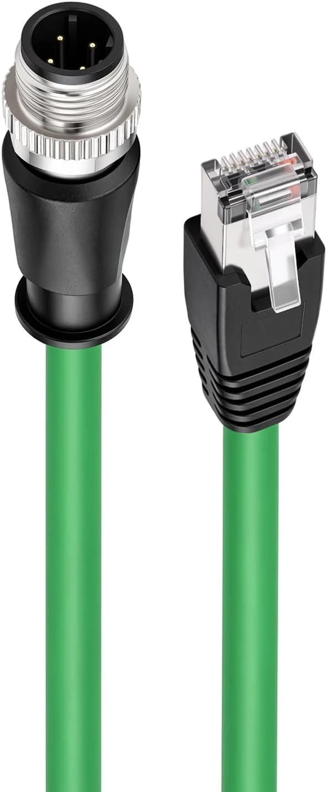 Alt view image 5 of 6 - Ethernet M12 4 Pin D-Coding RJ45 CAT5e Cable for PC PLC Profinet Network PoE Vision Camera Code Reader Sensor 40m