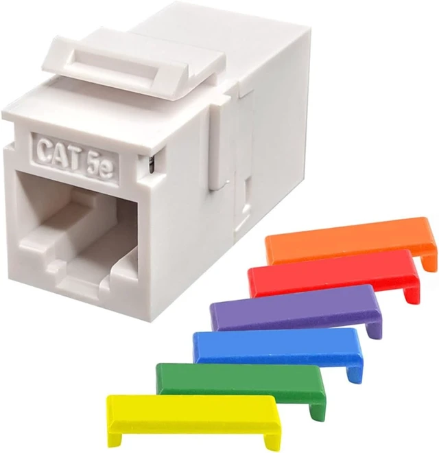 Alt view image 2 of 5 - Simply45 Keystone Coupler, Cat5e UTP White, 25-Pack