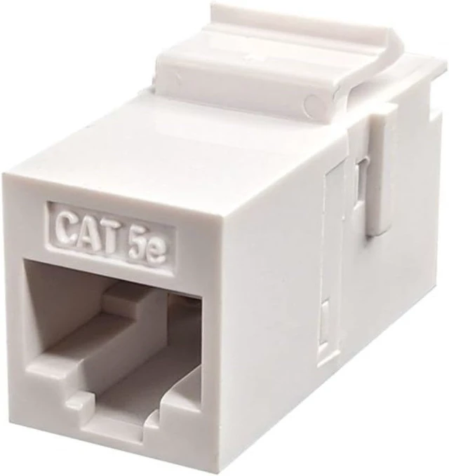 Alt view image 3 of 5 - Simply45 Keystone Coupler, Cat5e UTP White, 25-Pack