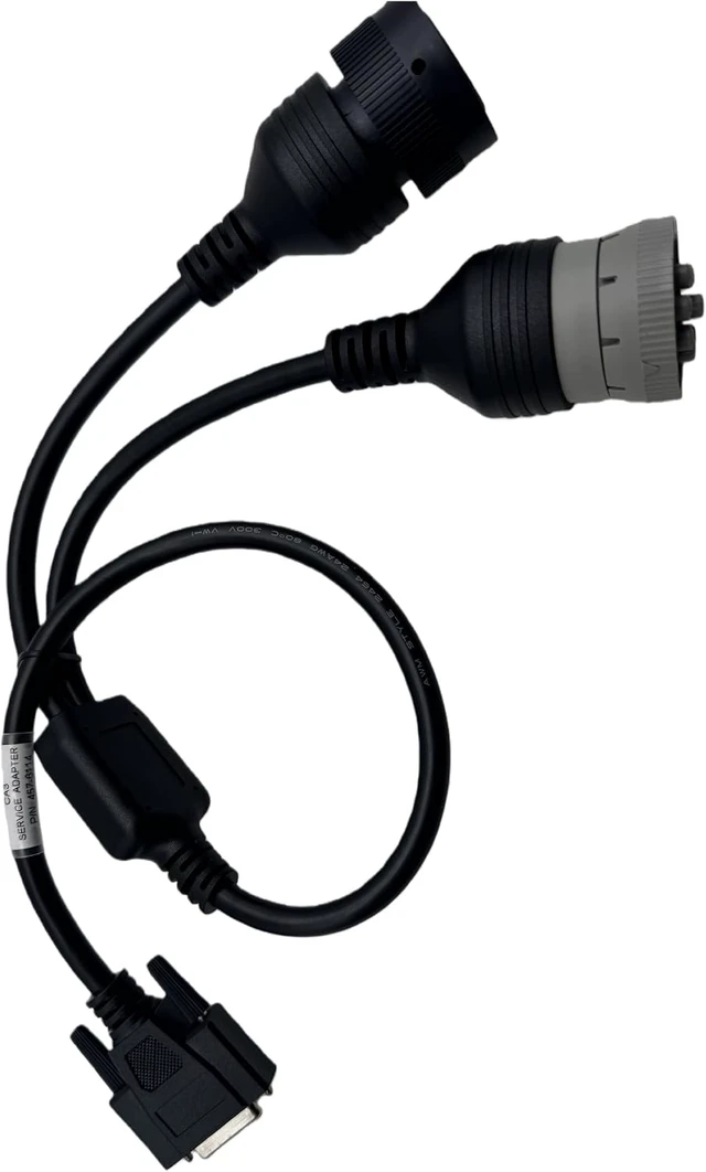 Alt view image 2 of 7 - AXIOMPART Conection Cables for CAT ET4 Diagnostic Tool 457-6114 Heavy-Duty Diagnostic Y-Cable Adapter 9 * 14-Pin Round Connector