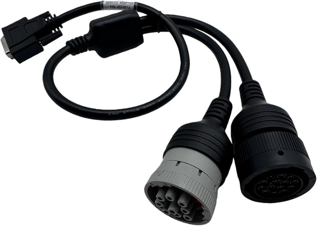 Alt view image 4 of 7 - AXIOMPART Conection Cables for CAT ET4 Diagnostic Tool 457-6114 Heavy-Duty Diagnostic Y-Cable Adapter 9 * 14-Pin Round Connector
