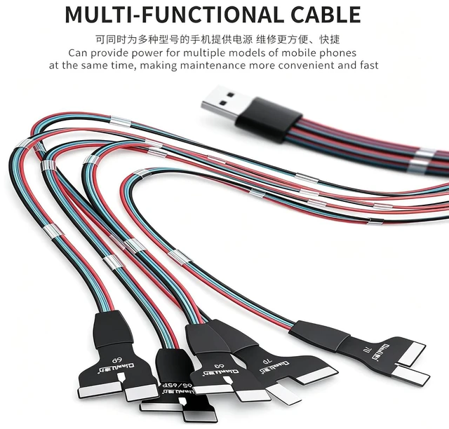 Alt view image 7 of 7 - QianLi 8th Gen Power Cable for iPhone6-16 Pro Max,Dual Interface Type-C+USB