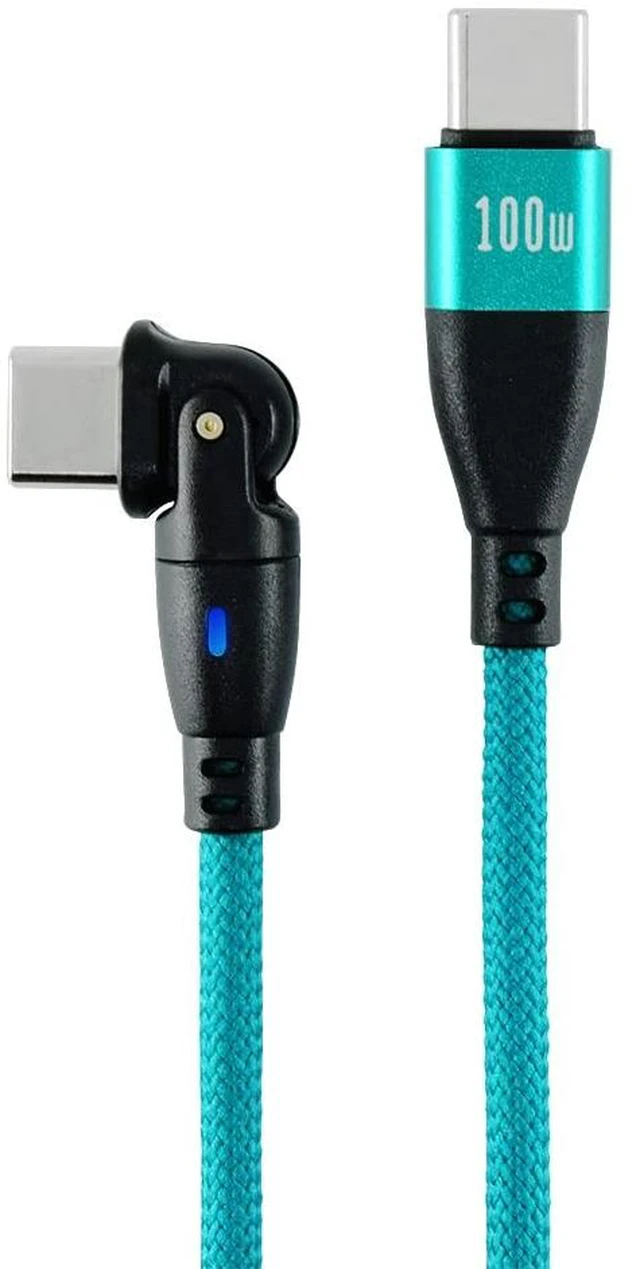 Main image of JTT 180 Degree Swivel Connector PD100W Cable 180RPD (1.0m, Green)