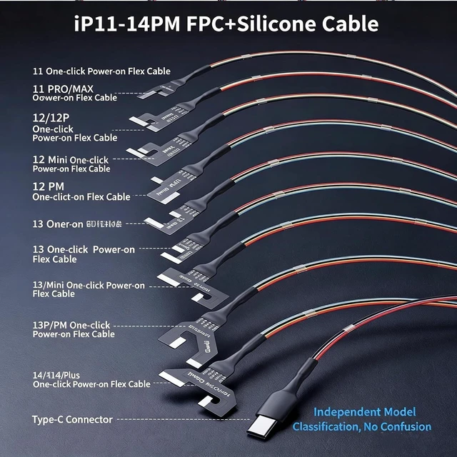Alt view image 2 of 7 - QianLi 8th Gen Power Cable for iPhone6-16 Pro Max,Dual Interface Type-C+USB