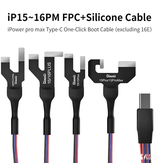 Alt view image 4 of 7 - QianLi 8th Gen Power Cable for iPhone6-16 Pro Max,Dual Interface Type-C+USB