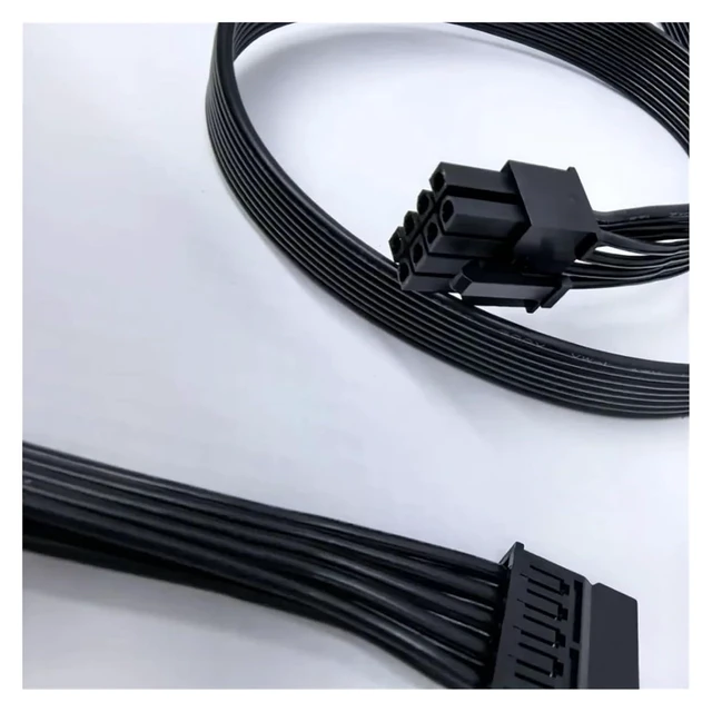 Alt view image 3 of 6 - 8/6P to GPU8(6+2) pin CPU8pin(4+4) pin SATA IDE Molex Power Cable for MIS MPG A650GF A750GF A850GF Series Module(6Pin to 2 SATA)
