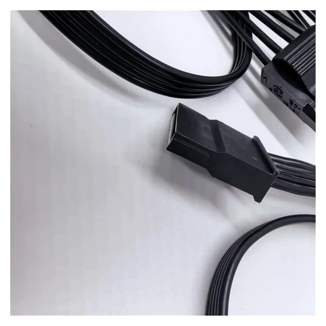 Alt view image 2 of 6 - 8/6P to GPU8(6+2) pin CPU8pin(4+4) pin SATA IDE Molex Power Cable for MIS MPG A650GF A750GF A850GF Series Module(6Pin to 2 SATA)