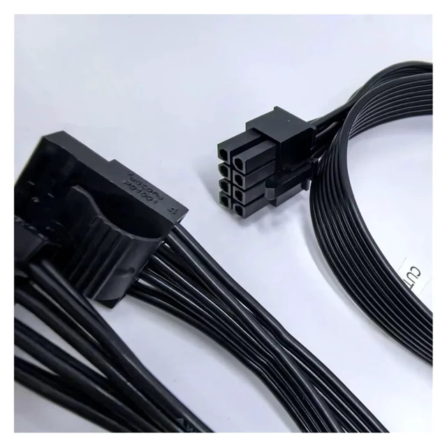 Alt view image 5 of 6 - 8/6P to GPU8(6+2) pin CPU8pin(4+4) pin SATA IDE Molex Power Cable for MIS MPG A650GF A750GF A850GF Series Module(6Pin to 2 SATA)