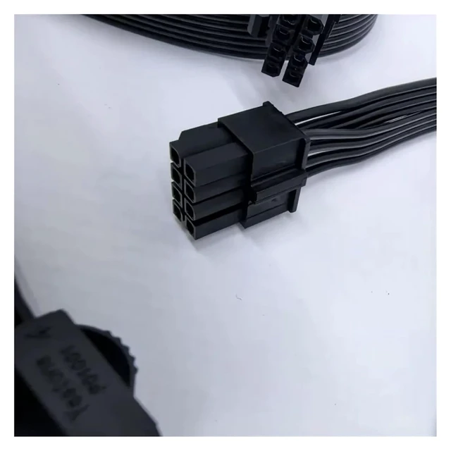 Alt view image 4 of 6 - 8/6P to GPU8(6+2) pin CPU8pin(4+4) pin SATA IDE Molex Power Cable for MIS MPG A650GF A750GF A850GF Series Module(6Pin to 2 SATA)