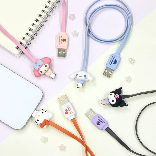 Alt view image 5 of 6 - (Gourmandise) Gourmandies Sanrio Characters USB Type-C Compatible Mascot Cable Cinnamoroll SANG-486CN