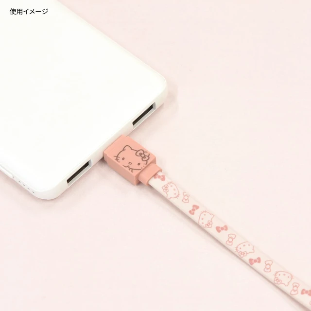 Alt view image 3 of 6 - (Gourmandise) Gourmandies Sanrio Characters PD60W Compatible USB 2.0 Type-C Cable, Hello Kitty SANG-396KT