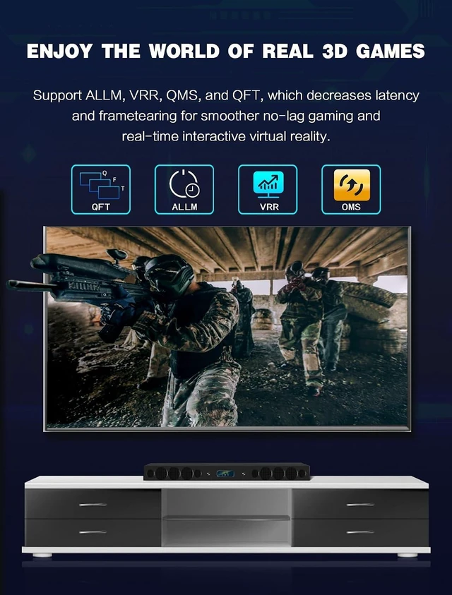 Alt view image 4 of 4 - Fiber Optic HDMI 2.1 Cable 8K@60Hz 4K@120Hz 48Gbps
