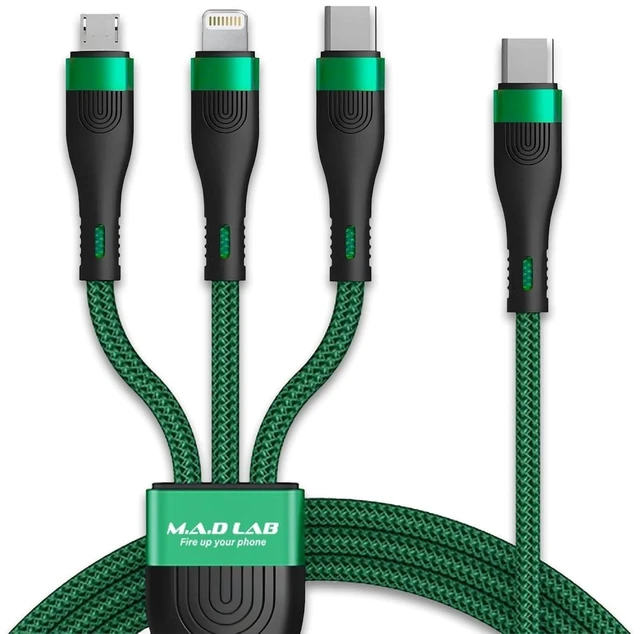 Alt view image 6 of 7 - M.A.D LAB 65W USB C Charger with USB C Multi Charging Cable, 3-in-1 GaN,