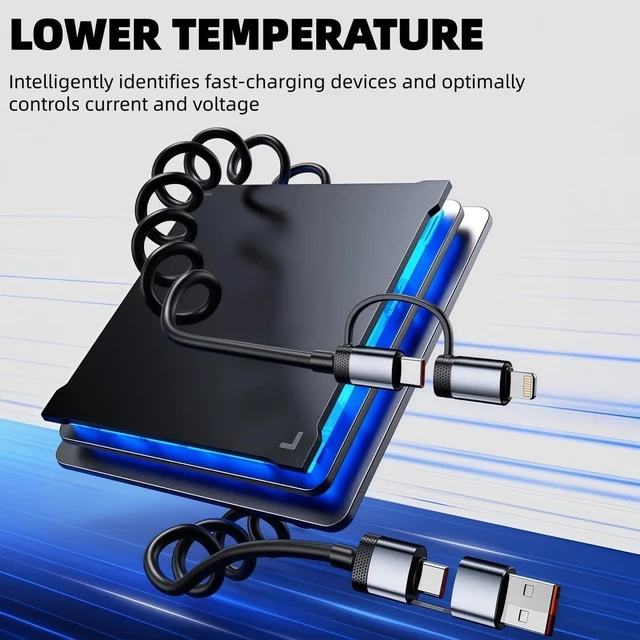 Alt view image 4 of 7 - Car Carplay Cable for Hyundai Palisade 2019-2025,USB A to Type C Fast Charger Cord,Fast USB Type C Charging Cable,100W Fast Charging Cable,for iPhone Samsung,2 Pack