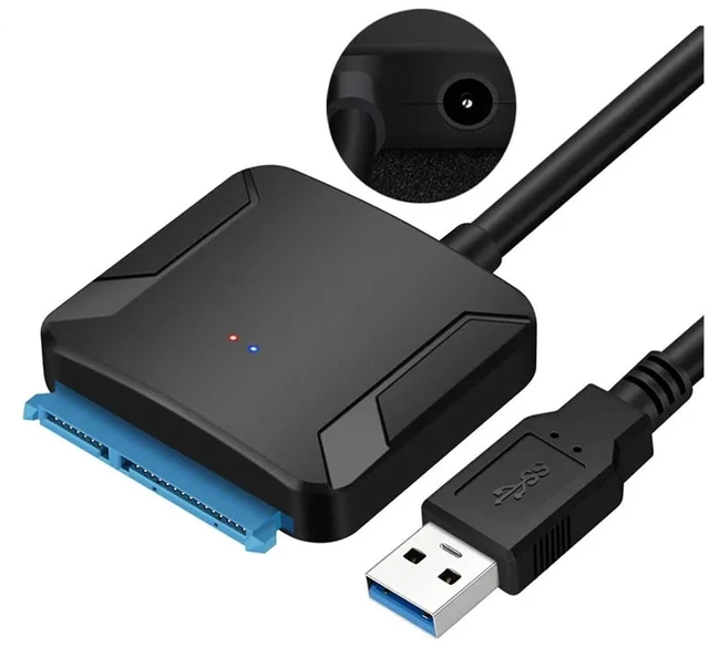 Alt view image 6 of 6 - USB 3 to Sata Adapter Converter Cord USB3.0 Hard Drive for Sea/gate 2.5 HDD SSD(EU Plug with OTG)