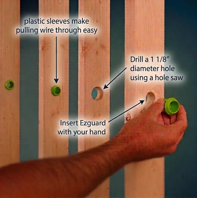Alt view image 2 of 6 - EZ Guard Single Stud Electrical Wire Protector Green, Silver Contractor Case 175pk