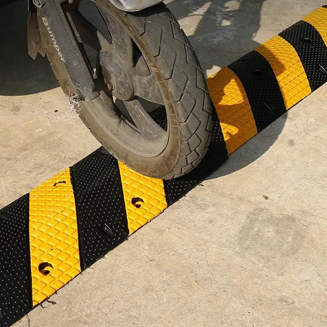 Alt view image 2 of 5 - Heavy-Duty Rubber Driveway Cable Protector, Speed Bump with Bolts, Ideal for Gravel and Driveway Use, Safeguards Hoses and Cables from Damage